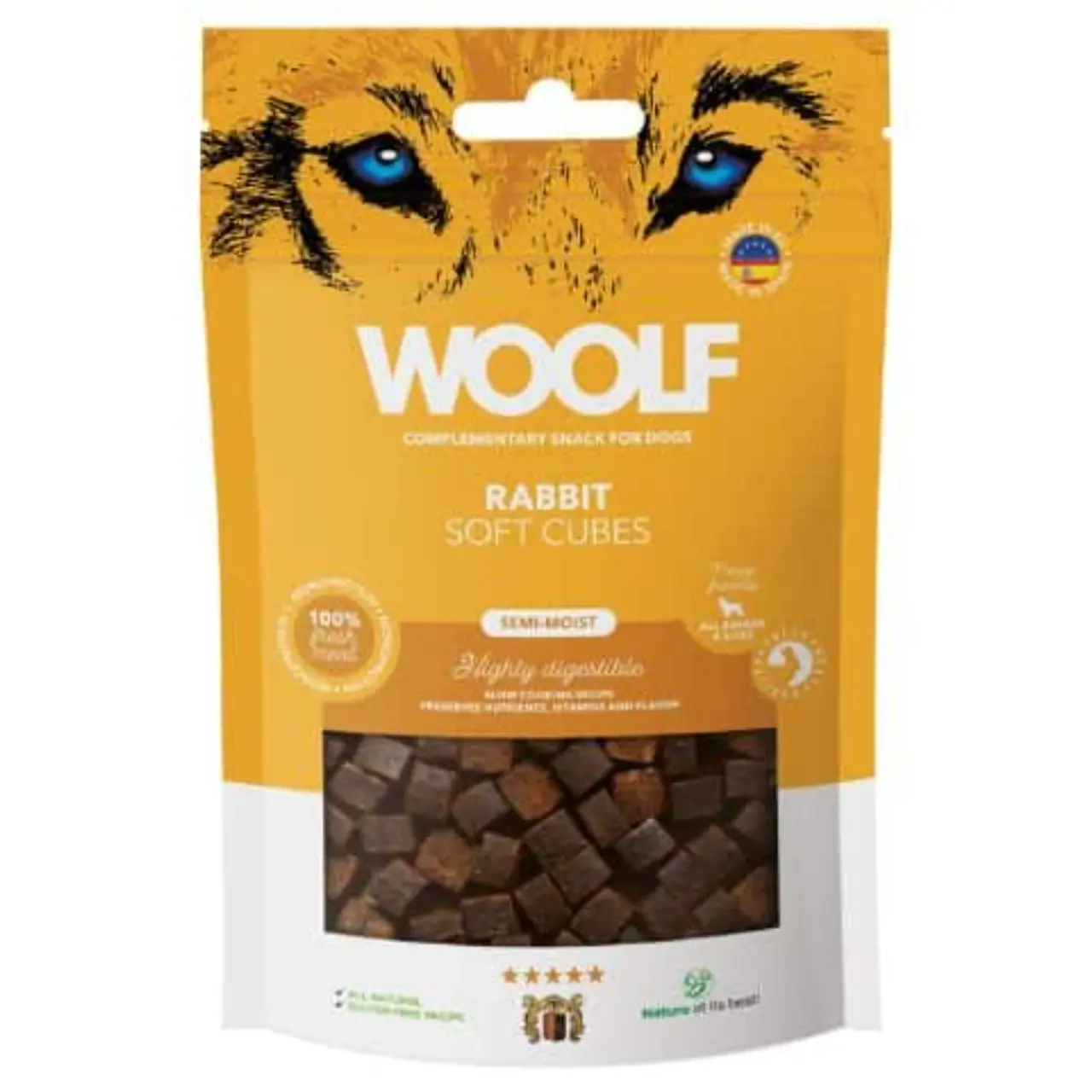 Woolf Hundesnack Bløde Terninger med Kanin - monoprotein 100 g